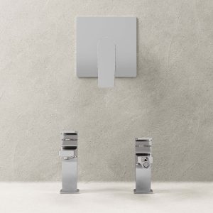 Set Rubinetteria Lavabo Bidet e Doccia Con Piletta Click Clack Cromo - Sun