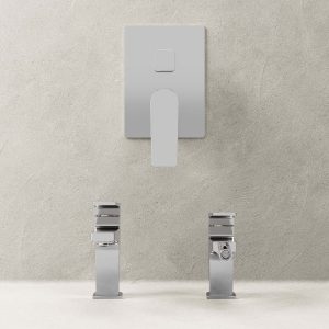 Set Rubinetteria Lavabo Bidet e Doccia Con Deviatore Con Piletta Click Clack Cromo - Sun